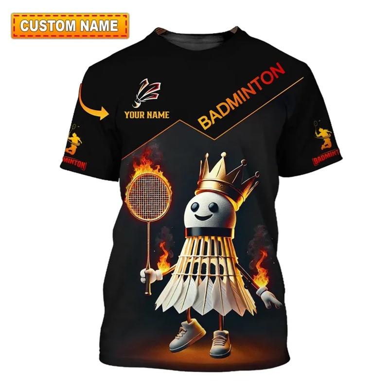 Badminton Emoji - Спортивная футболка для бадминтона, мужская одежда,